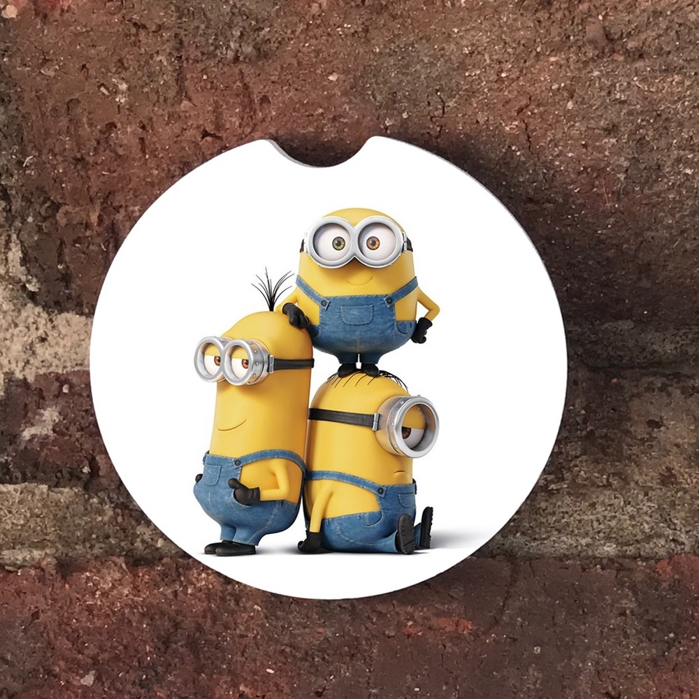 COPY - Minions car coasters set of 2